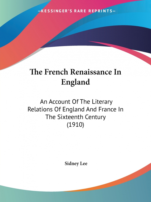 The French Renaissance In England