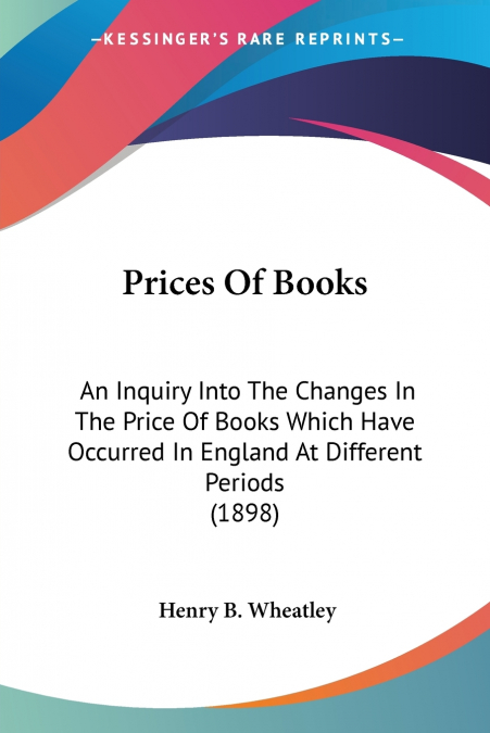 Prices Of Books