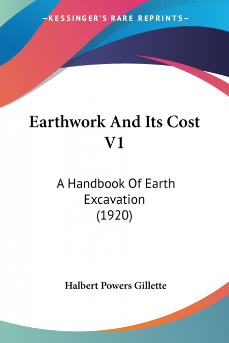 Earthwork And Its Cost V1