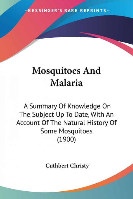 Mosquitoes And Malaria