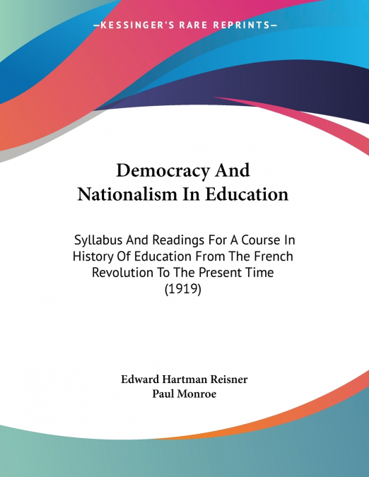 Democracy And Nationalism In Education