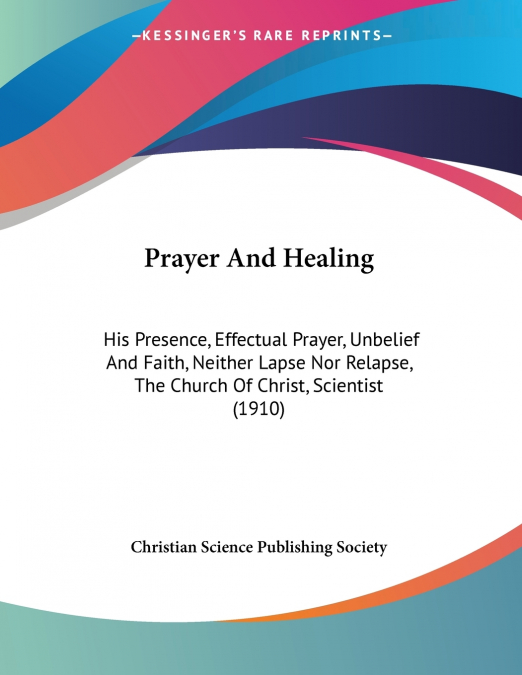 Prayer And Healing