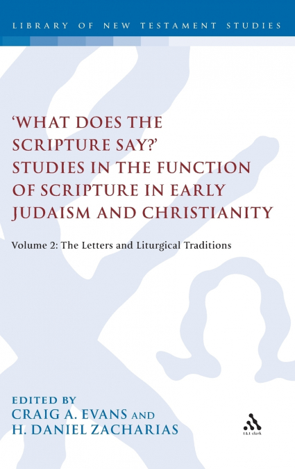 ’What Does the Scripture Say?’ Studies in the Function of Scripture in Early Judaism and Christianity