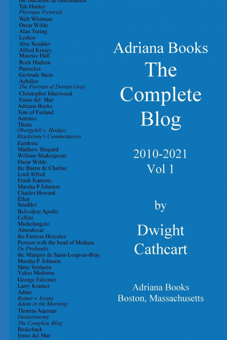 Adriana Books, The Complete Blog, 2010-2021, Vol 1