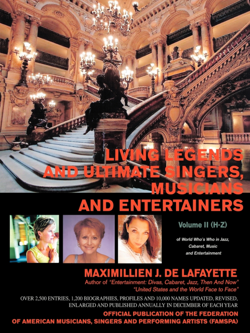 Living Legends and Ultimate Singers, Musicians and Entertainers