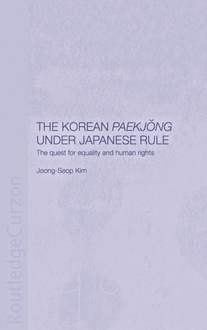The Korean Paekjong Under Japanese Rule