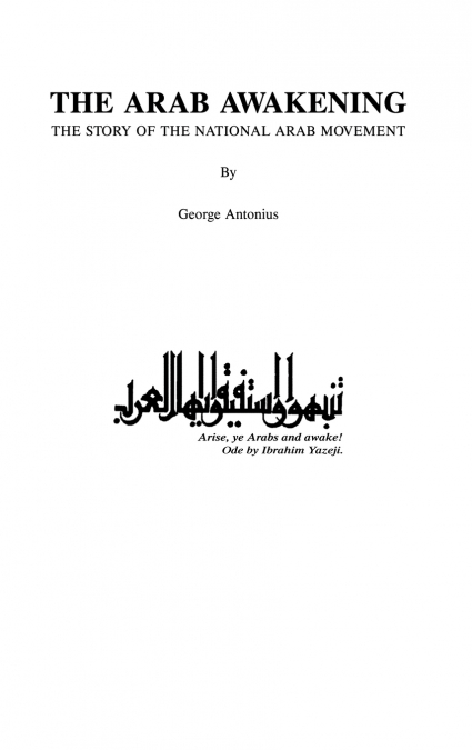 The Arab Awakening
