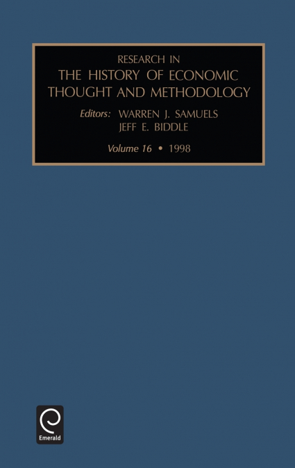 Research in the History of Economic Thought and Methodology