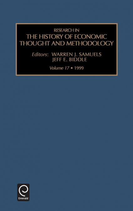 Research in the History of Economic Thought and Methodology