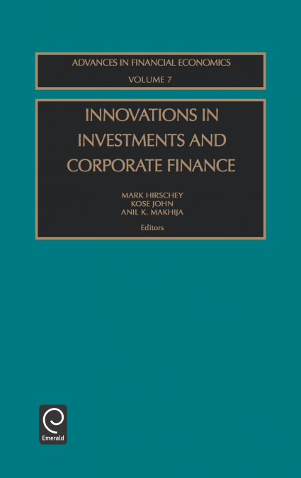 Innovations in Investments and Corporate Finance