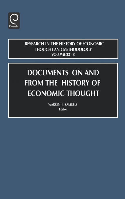 Documents on and from the History of Economic Thought
