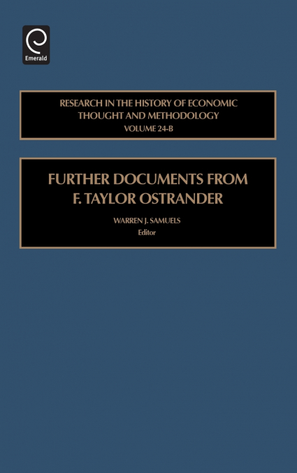 Further Documents from F. Taylor Ostrander