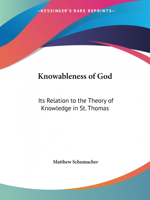 Knowableness of God