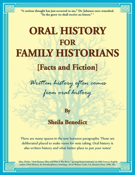 Oral History for Family Historians [Facts and Fiction]