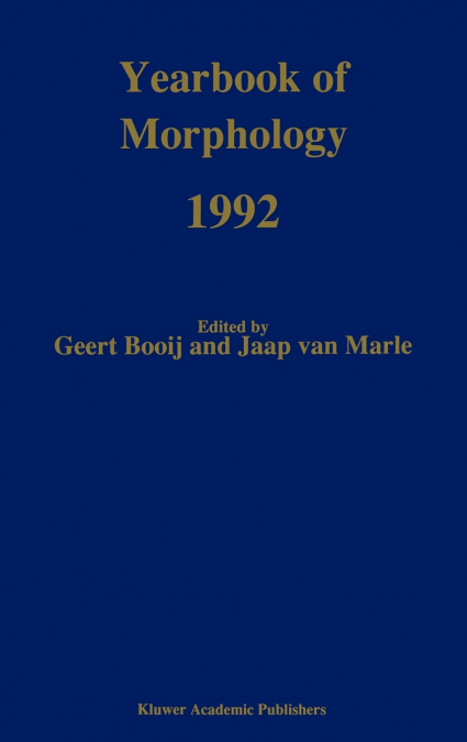 Yearbook of Morphology 1992