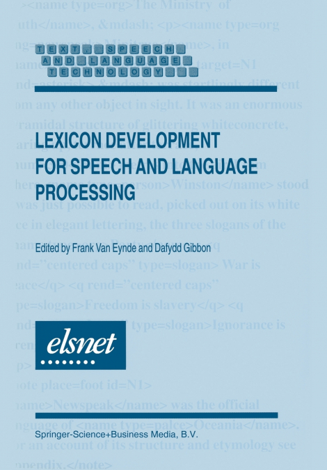 Lexicon Development for Speech and Language Processing
