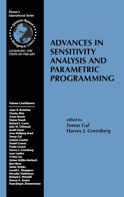Advances in Sensitivity Analysis and Parametric Programming