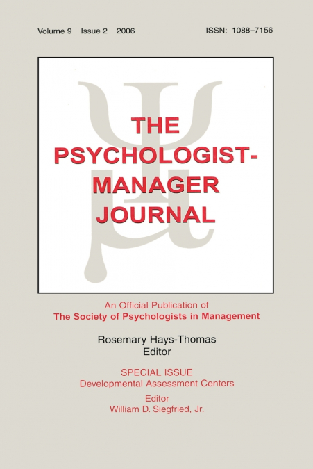 Developmental Assessment Centers Tpmj V9#2
