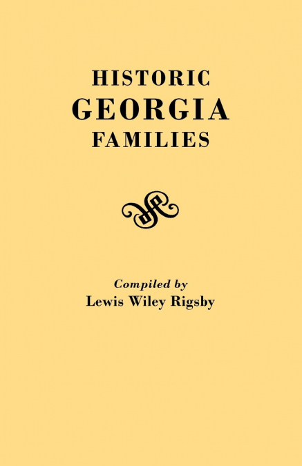 Historic Georgia Families