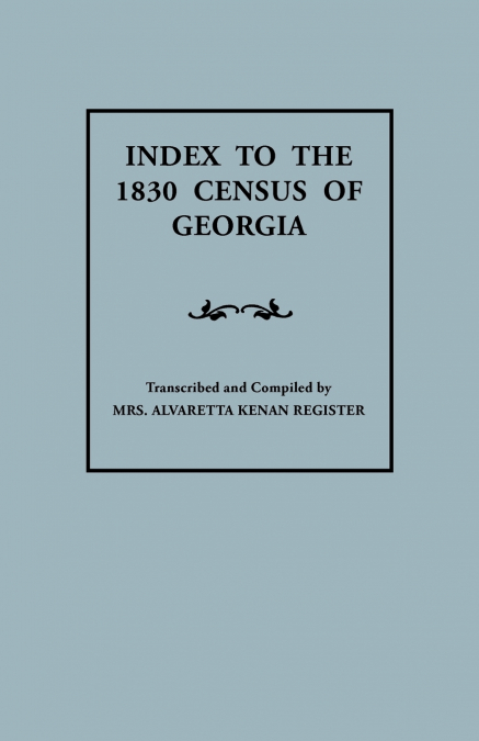 Index to the 1830 Census of Georgia