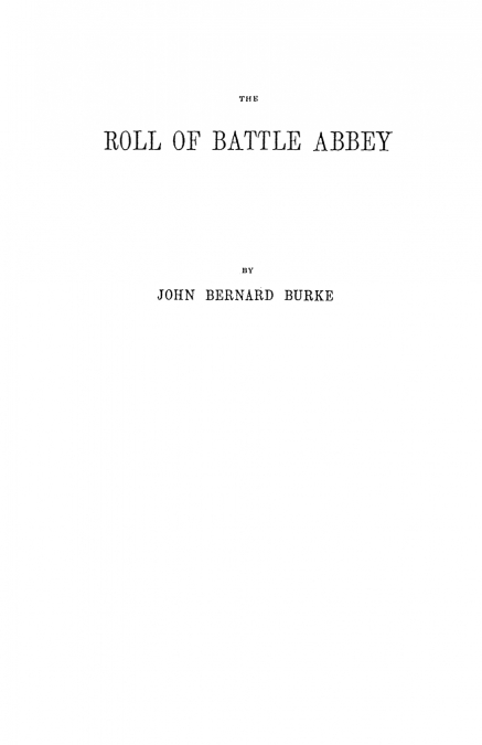 Roll of Battle Abbey