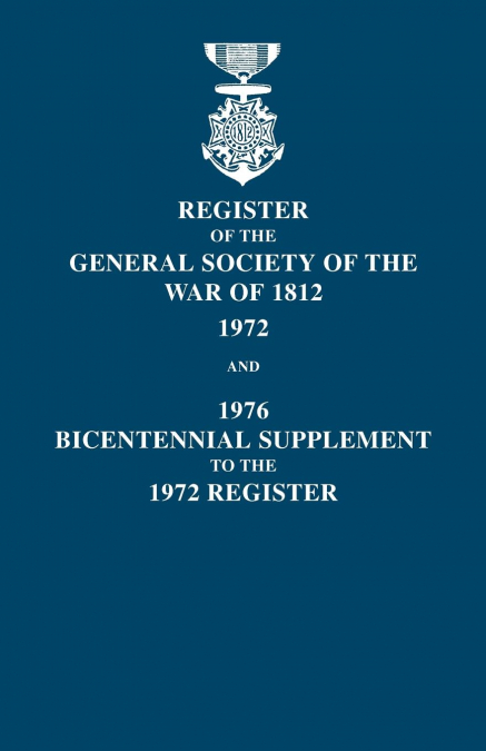 Register of the General Society of the War of 1812