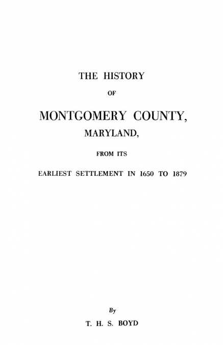 History of Montgomery County, Maryland