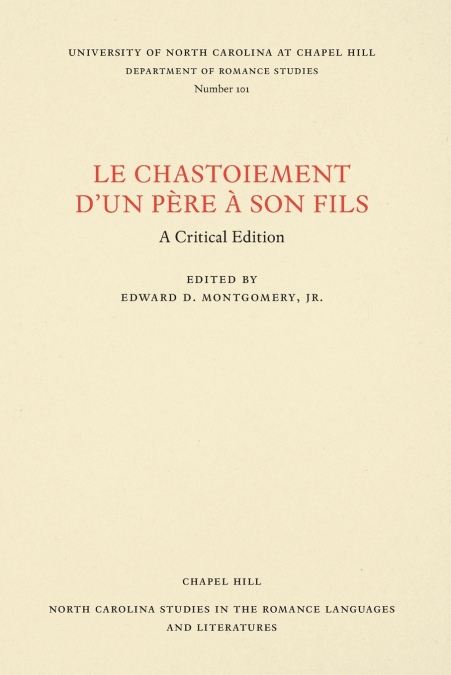 Le Chastoiement d’un père à son fils