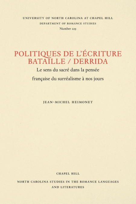 Politiques de l’écriture, Bataille / Derrida