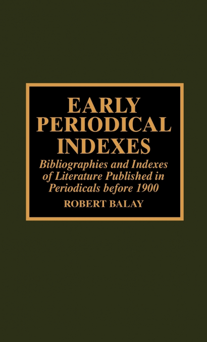 Early Periodical Indexes