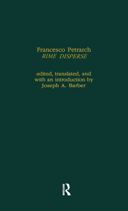 Francesco Petrarch’s Rime Disperse, Series A
