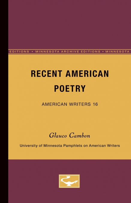 Recent American Poetry - American Writers 16