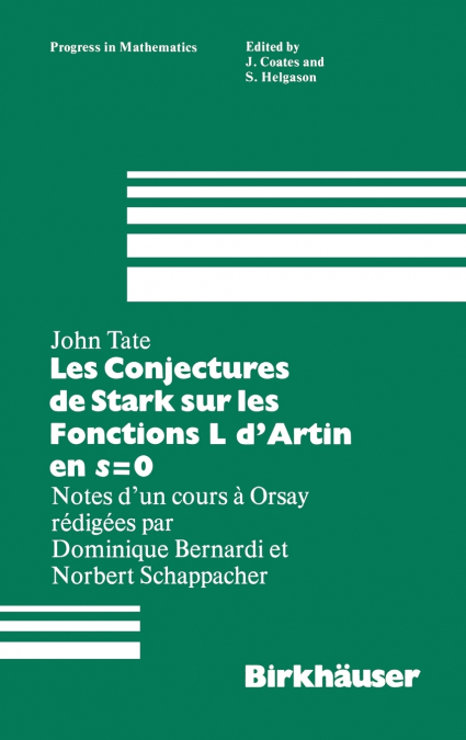 Les Conjectures de Stark Sur Les Fonctions L D’Artin En S=0