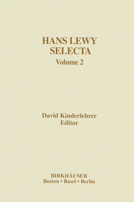 Hans Lewy Selecta