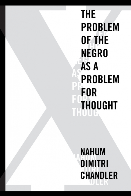 X-The Problem of the Negro as a Problem for Thought