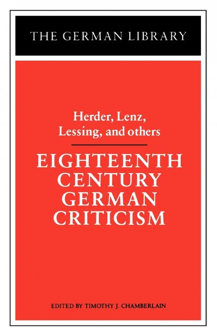 Eighteenth Century German Criticism