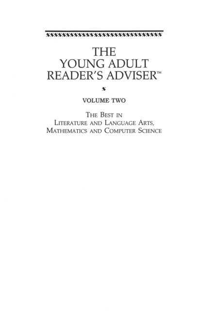 Young Adult Reader’s Adviser