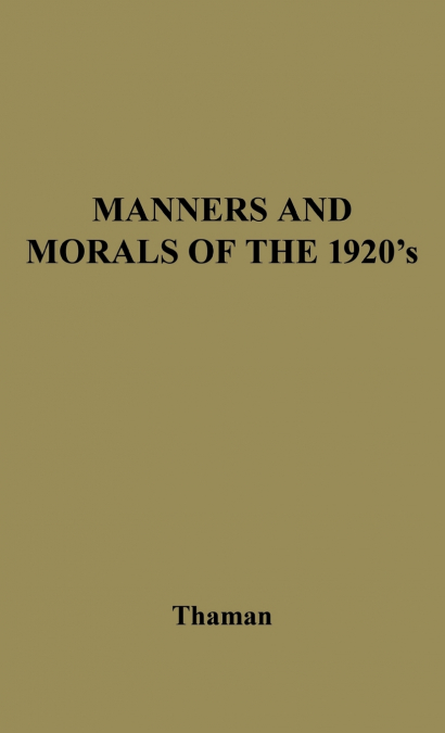 Manners and Morals