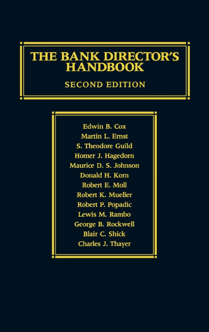 The Bank Director’s Handbook