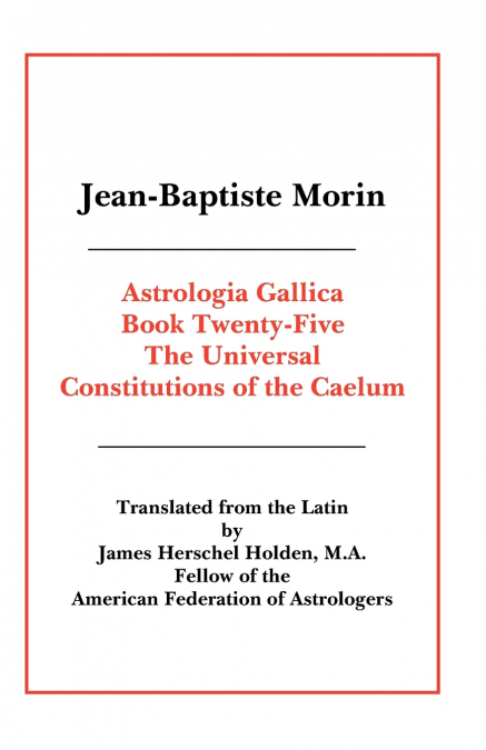 Astrologia Gallica Book 25