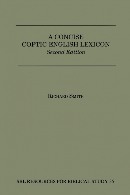 A Concise Coptic-English Lexicon