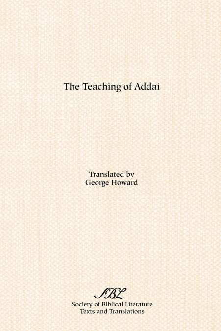 The Teaching of Addai