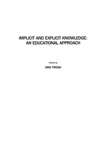 Implicit & Explicit Knowledge