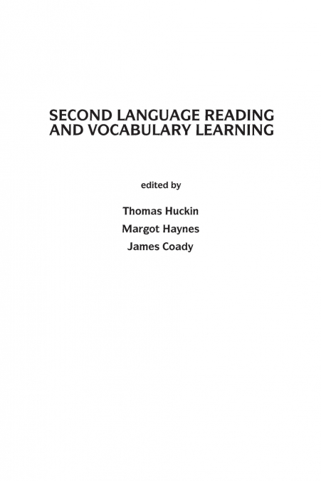 Second Language Reading and Vocabulary Learning