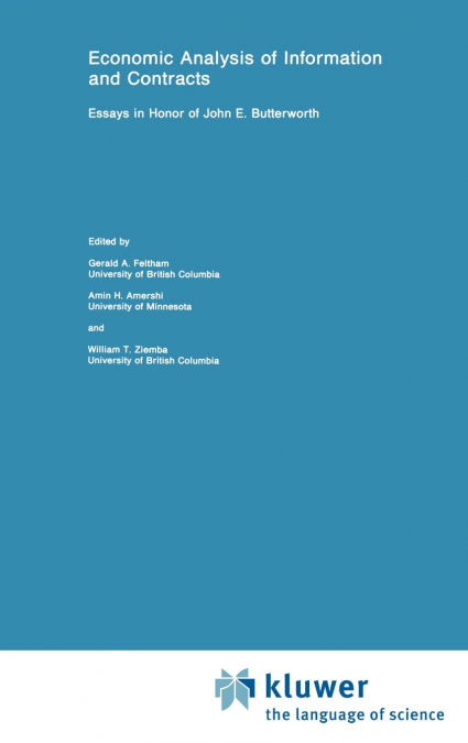 Economic Analysis of Information and Contracts