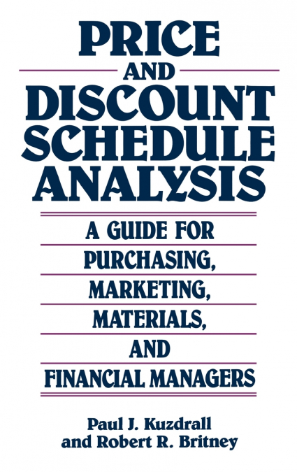 Price and Discount Schedule Analysis