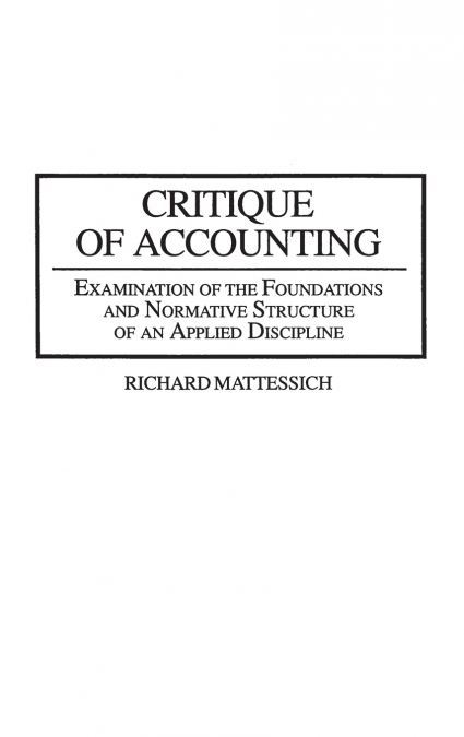 Critique of Accounting