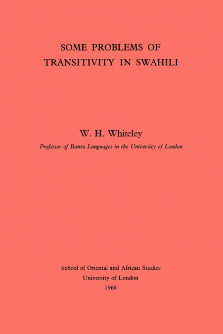 Some Problems of Transitivity in Swahili