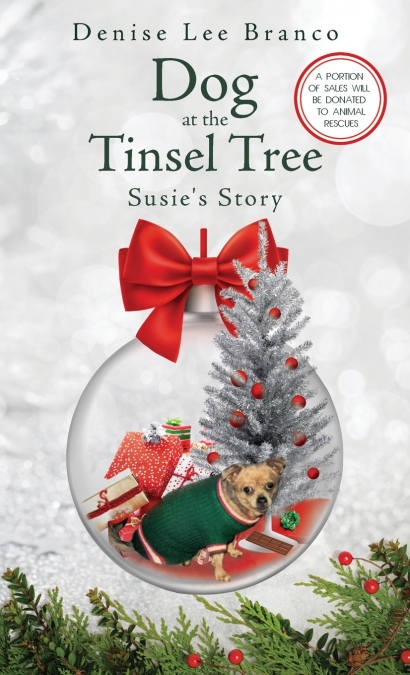Dog at the Tinsel Tree