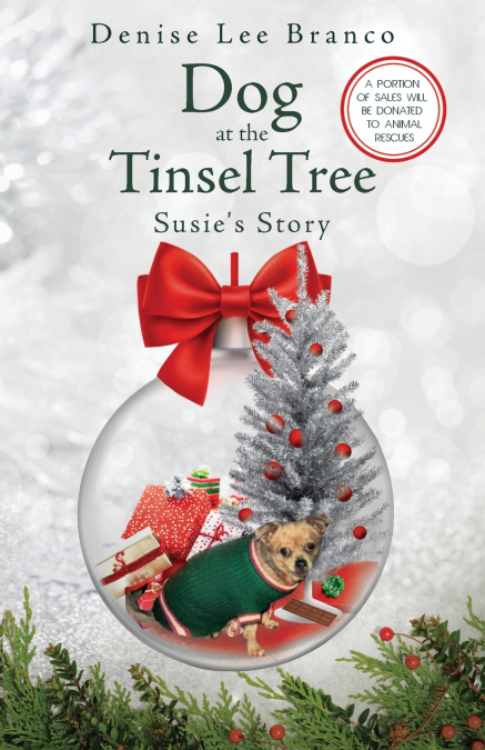 Dog at the Tinsel Tree